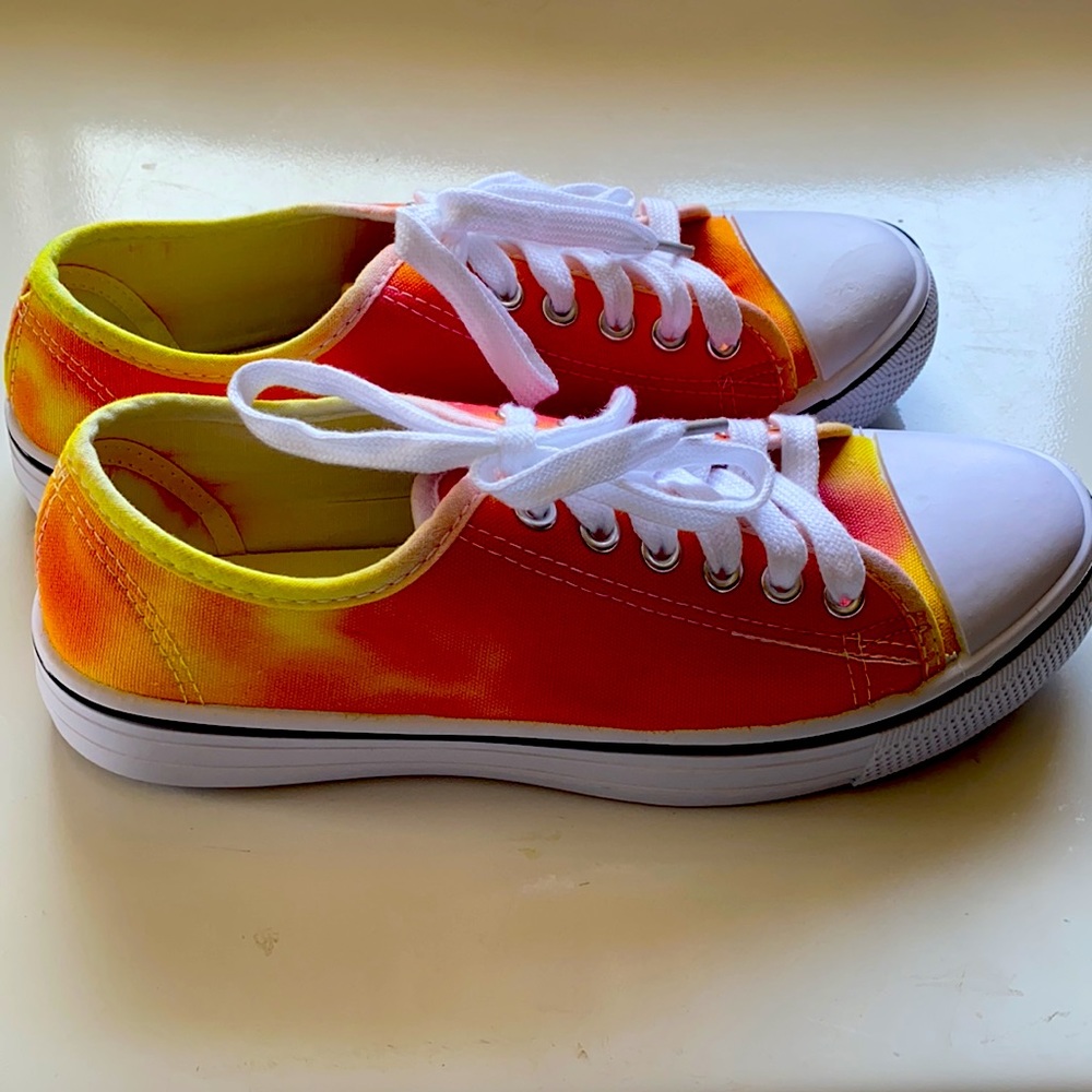 Custom made tye dye shoes
